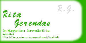 rita gerendas business card