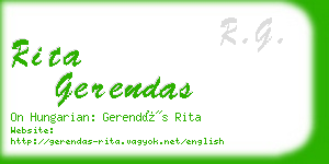 rita gerendas business card